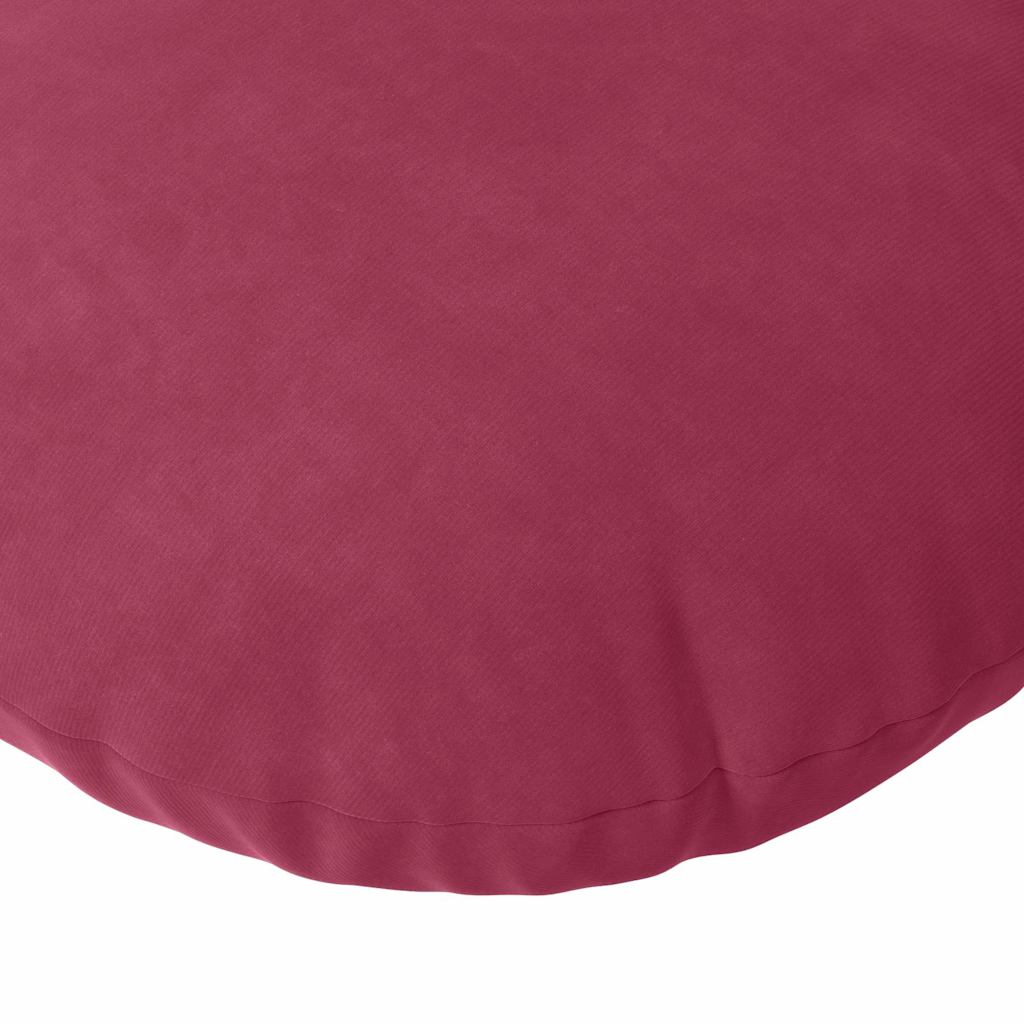 Cuscini per Seduta 2 pcs Rosso Vino Ø 40 x 13 cm Velluto 42014179