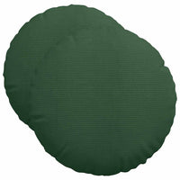 Cuscini per Seduta 2 pcs Verde Scuro Ø 50 cm Tessuto in Cords 42014191