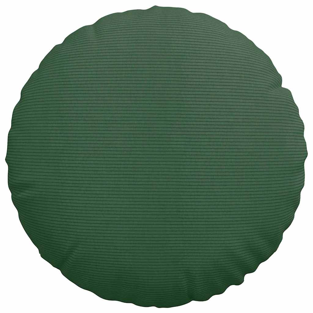 Cuscini per Seduta 2 pcs Verde Scuro Ø 50 cm Tessuto in Cords 42014191
