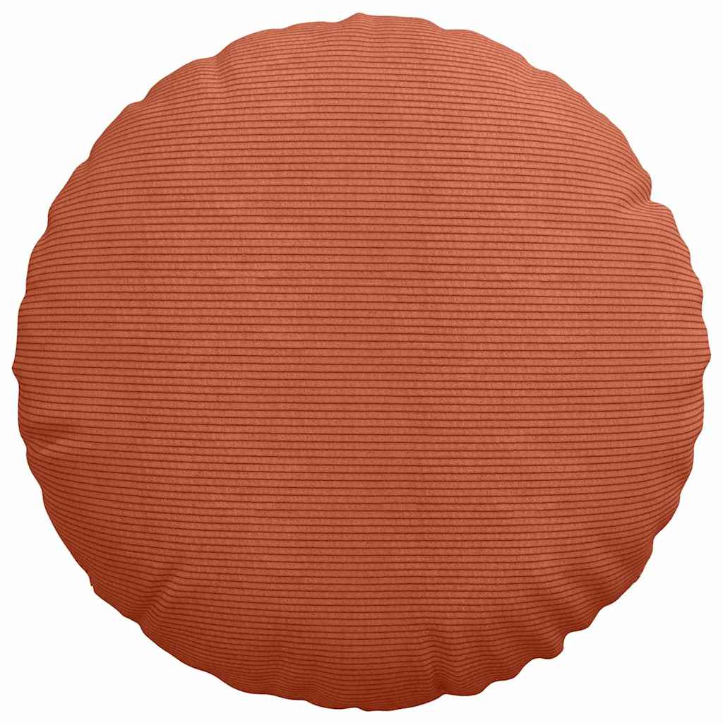 Cuscini per Seduta 2 pcs Rosso Arancio Ø 50 cm Tessuto in Cords 42014193