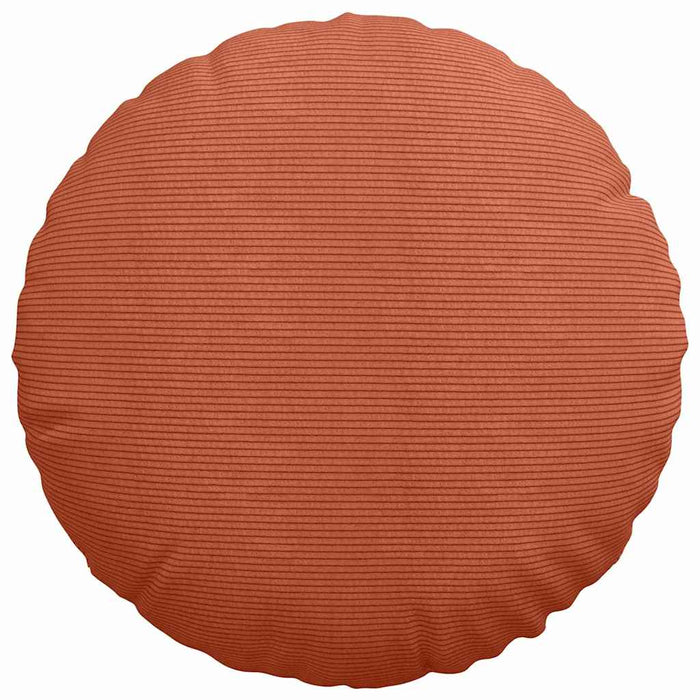 Cuscini per Seduta 2 pcs Rosso Arancio Ø 50 cm Tessuto in Cords 42014193