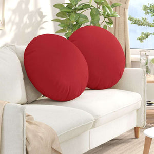 Cuscini per Seduta 2 pcs Rosso Ø60 x 21 cm Tessuto 42014206
