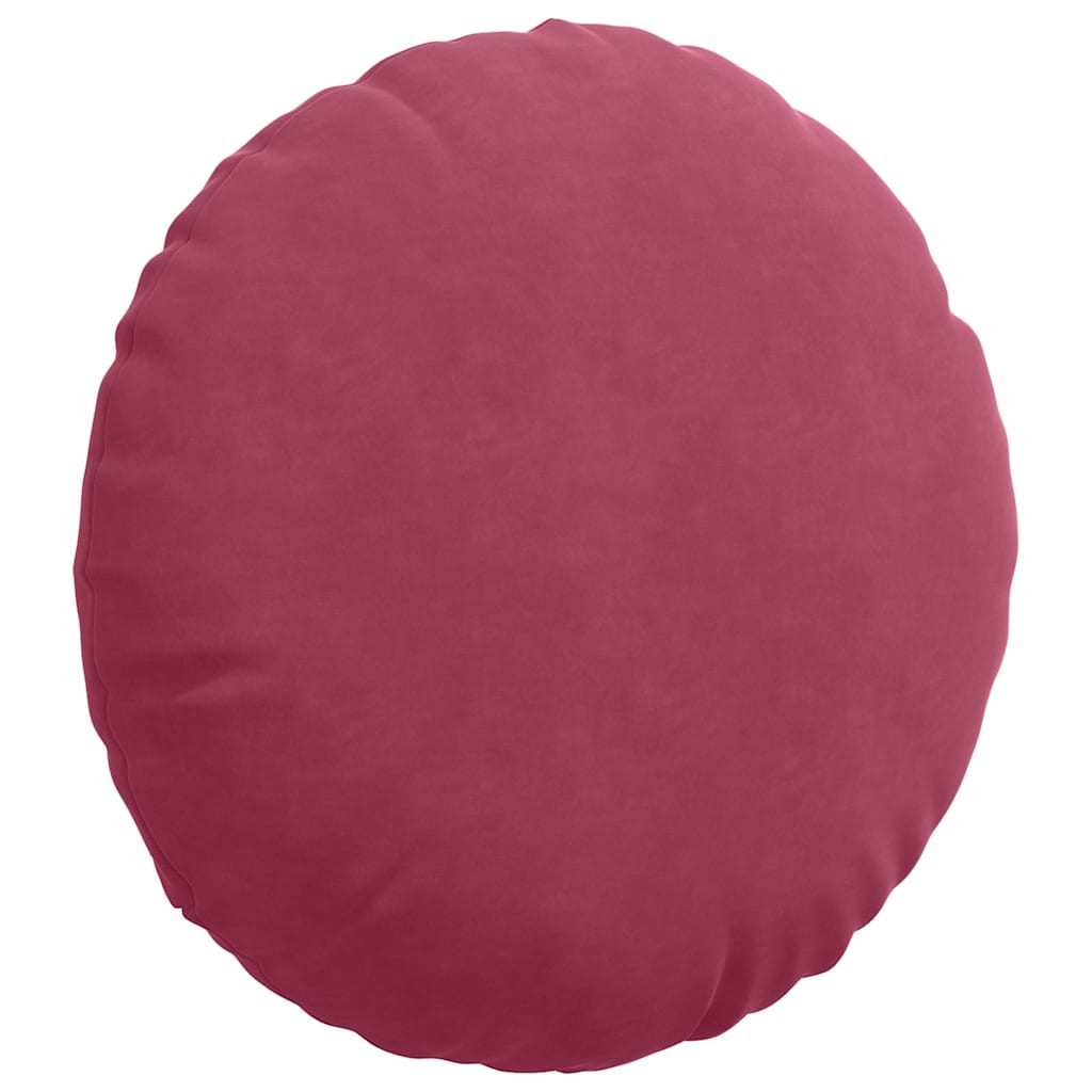 Cuscini per Seduta 2 pcs Rosso Vino Ø 40 x 13 cm Velluto 42014216