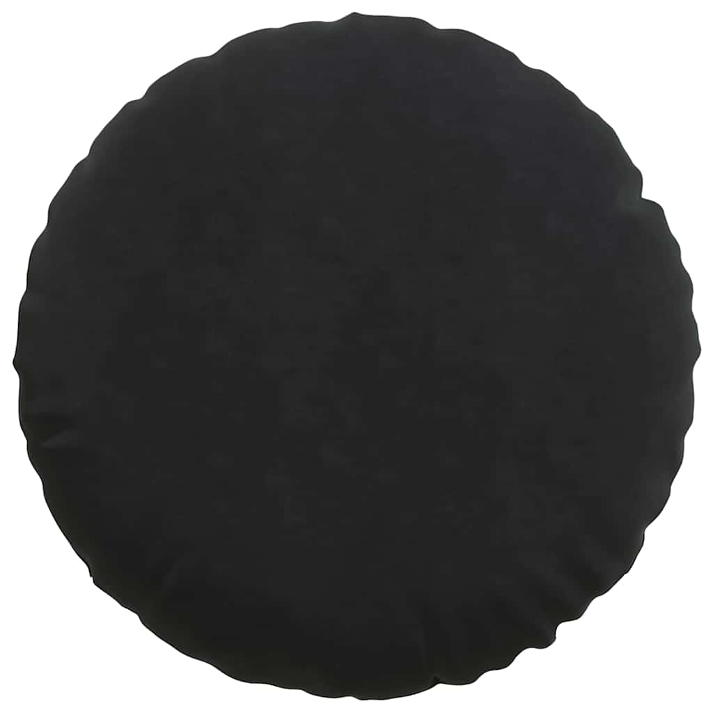 Cuscini per Seduta 2 pcs Nero Ø 40 x 13 cm Velluto 42014217