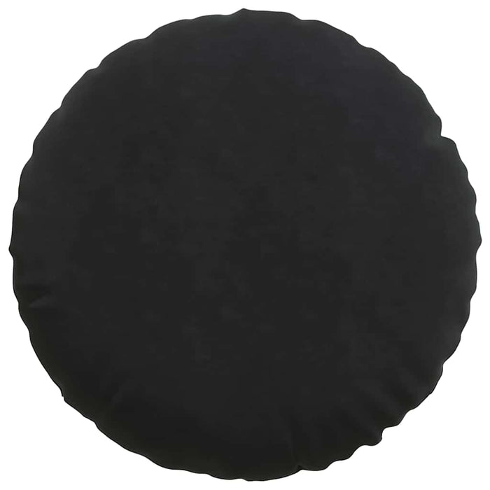 Cuscini per Seduta 2 pcs Nero Ø 40 x 13 cm Velluto 42014217