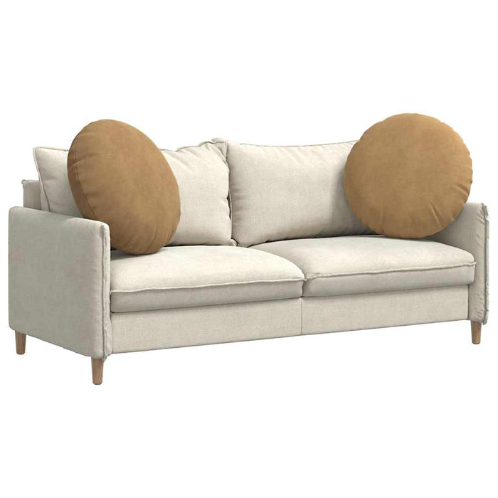 Cuscini per Seduta 2 pcs Marrone Ø 40 x 13 cm Velluto 42014219