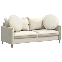 Cuscini per Seduta 2 pcs Crema Ø 40 x 13 cm Velluto 42014220