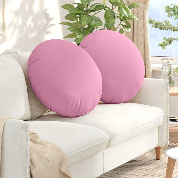 Cuscini per Seduta 2 pcs Rosa Ø80 x 29 cm Tessuto 42014246