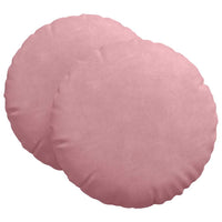 Cuscini per Seduta 2 pcs Rosa Ø80 x 29 cm Velluto 42014252