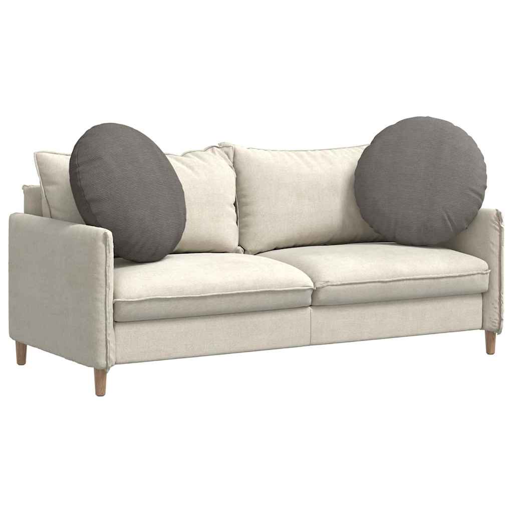 Cuscini per Seduta 2 pcs Grigio chiaro Ø 80 cm Tessuto in Cords 42014260