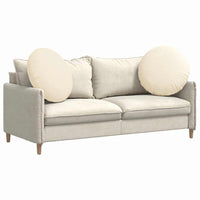 Cuscini per Seduta 2 pcs Crema Ø 80 cm Tessuto in Cords 42014262