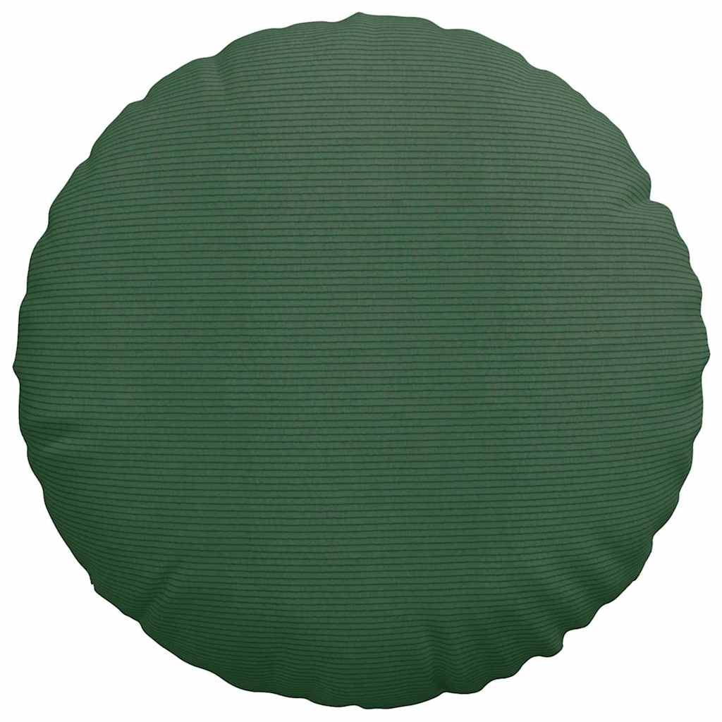 Cuscini per Seduta 2 pcs Verde Scuro Ø 80 cm Tessuto in Cords 42014265