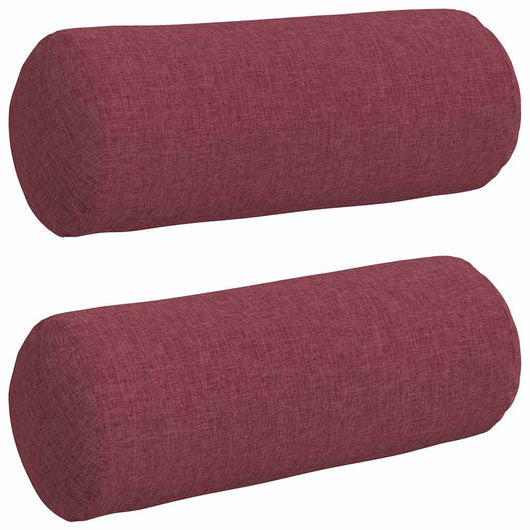 Cuscini a rullo 2 pcs Rosso Vino Ø 15 x 40 cm Tessuto 42014271