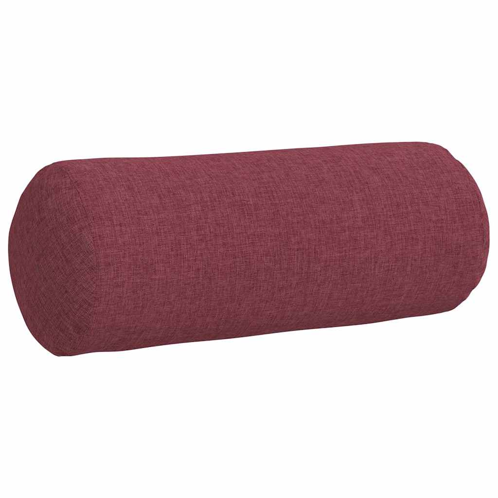Cuscini a rullo 2 pcs Rosso Vino Ø 15 x 40 cm Tessuto 42014271