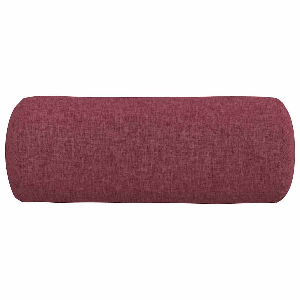 Cuscini a rullo 2 pcs Rosso Vino Ø 15 x 40 cm Tessuto 42014271