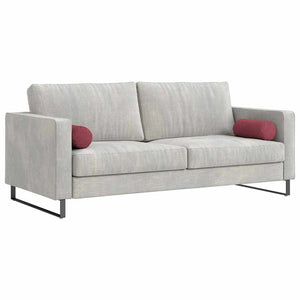 Cuscini a rullo 2 pcs Rosso Vino Ø 15 x 40 cm Tessuto 42014271