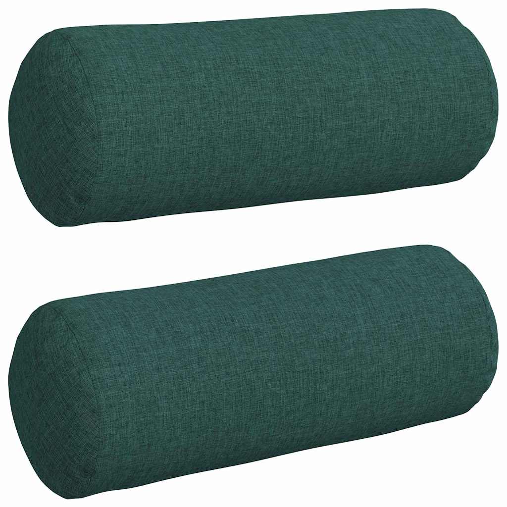 Cuscini a rullo 2 pcs Verde Scuro Ø 15 x 40 cm Tessuto 42014273