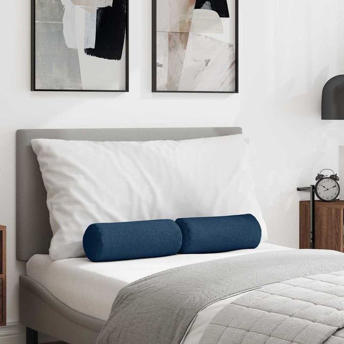 Cuscini a rullo 2 pcs Blu Ø 15 x 40 cm Tessuto 42014276