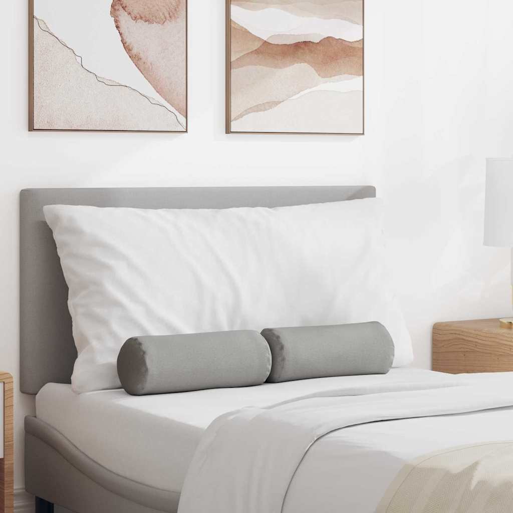 Cuscini a rullo 2 pcs Grigio Nuvola Ø 15 x 40 cm Tessuto 42014281