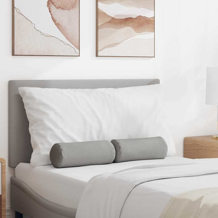 Cuscini a rullo 2 pcs Grigio Nuvola Ø 15 x 40 cm Tessuto 42014281