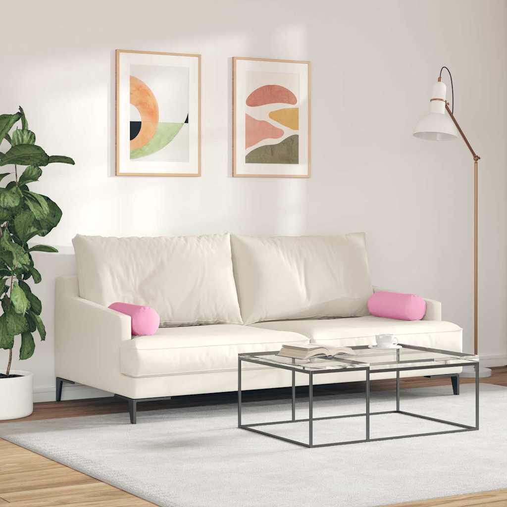 Cuscini a rullo 2 pcs Rosa Ø 15 x 40 cm Tessuto 42014283