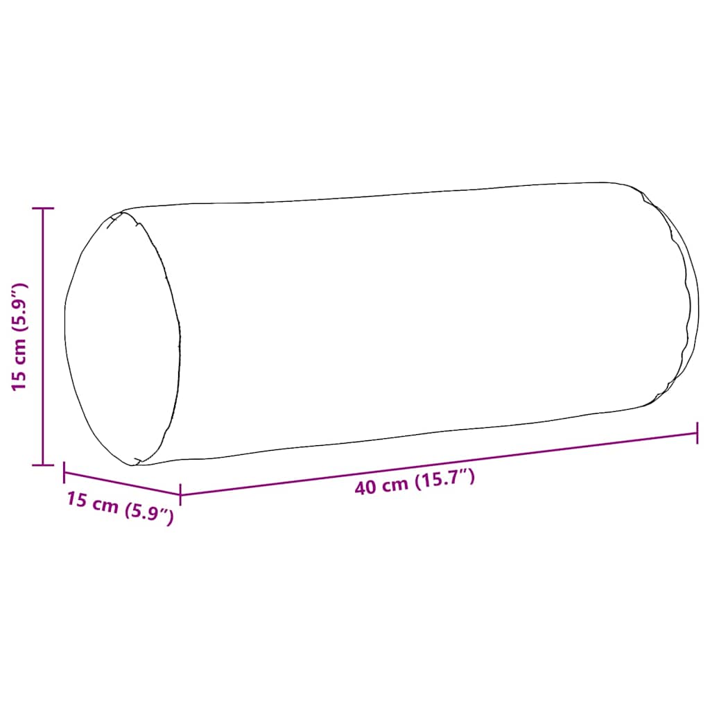 Cuscini a rullo 2 pcs Blu Ø 15 x 40 cm Tessuto in Cords 42014284