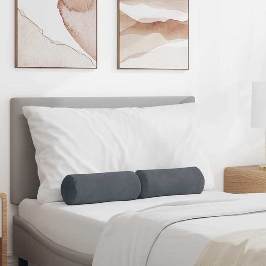 Cuscini a rullo 2 pcs Grigio scuro Ø 15 x 40 cm 42014286