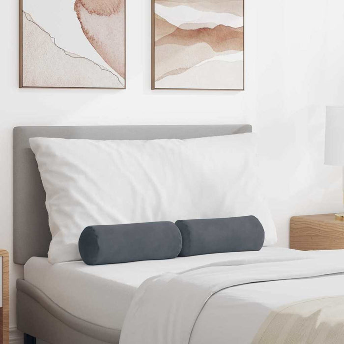 Cuscini a rullo 2 pcs Grigio scuro Ø 15 x 40 cm 42014286