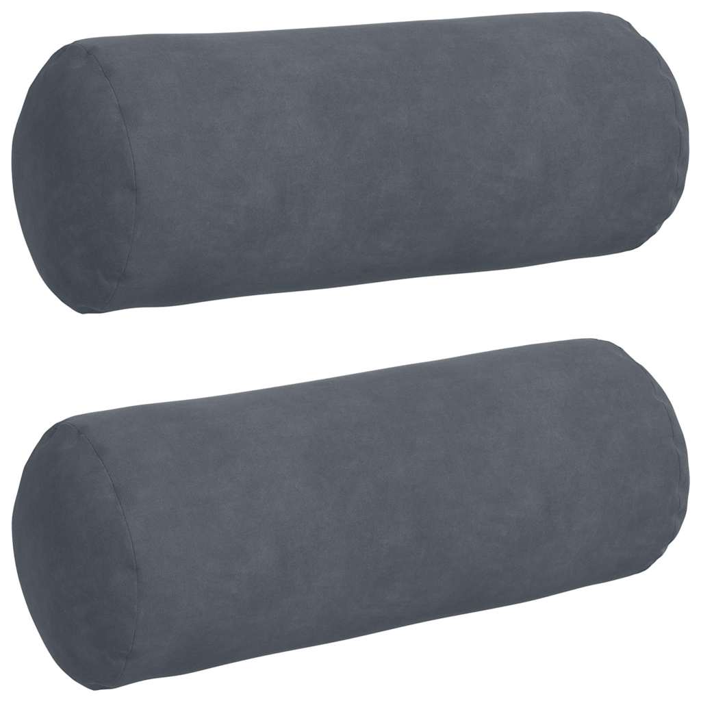 Cuscini a rullo 2 pcs Grigio scuro Ø 15 x 40 cm 42014286