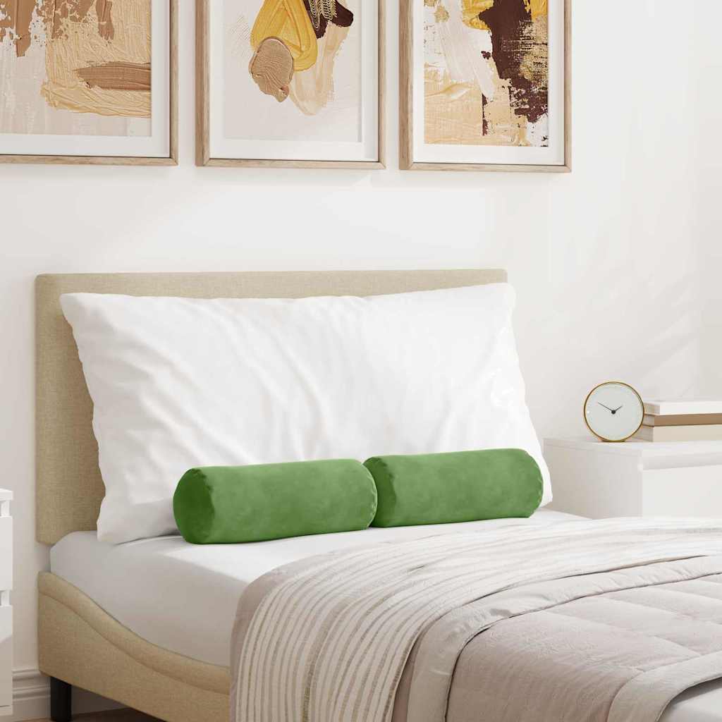 Cuscini a rullo 2 pcs Verde chiaro Ø 15 x 40 cm 42014288
