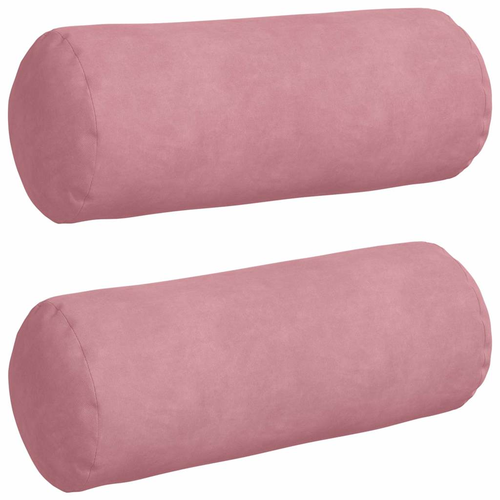 Cuscini a rullo 2 pcs Rosa Ø 15 x 40 cm Tessuto in Cords 42014289