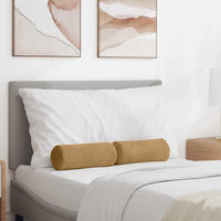 Cuscini a rullo 2 pcs Marrone Ø 15 x 40 cm Tessuto in Cords 42014293