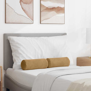 Cuscini a rullo 2 pcs Marrone Ø 15 x 40 cm Tessuto in Cords 42014293