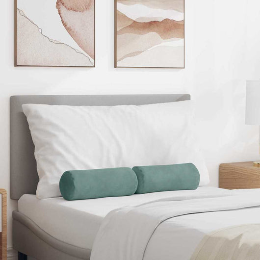 Cuscini a rullo 2 pcs Verde Mare Ø 15 x 40 cm Tessuto in Cords 42014295