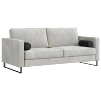 Cuscini a rullo 2 pcs Nero Ø 15 x 40 cm Tessuto in Microfibra 42014300