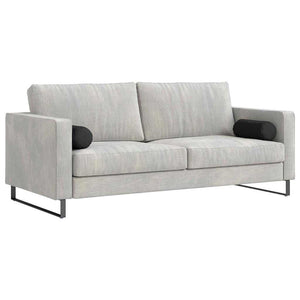 Cuscini a rullo 2 pcs Nero Ø 15 x 40 cm Tessuto in Microfibra 42014300