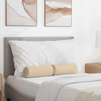 Cuscini a rullo 2 pcs Crema Ø 15 x 40 cm Tessuto in Microfibra 42014301