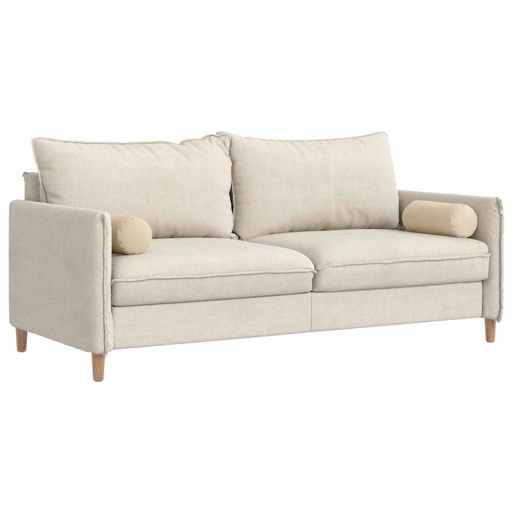 Cuscini a rullo 2 pcs Crema Ø 15 x 40 cm Tessuto in Microfibra 42014301