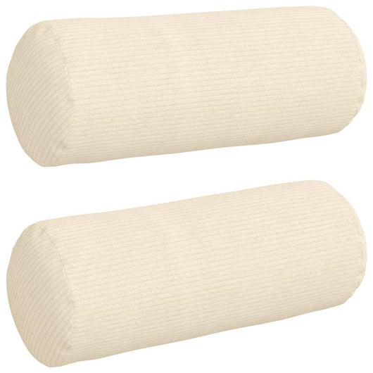 Cuscini a rullo 2 pcs Crema Ø 15 x 40 cm Tessuto in Cords 42014305