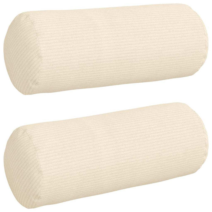 Cuscini a rullo 2 pcs Crema Ø 15 x 40 cm Tessuto in Cords 42014305