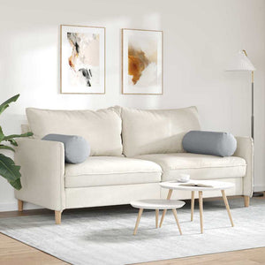 Cuscini a rullo 2 pcs Grigio chiaro Ø 25 x 70 cm Tessuto 42014311