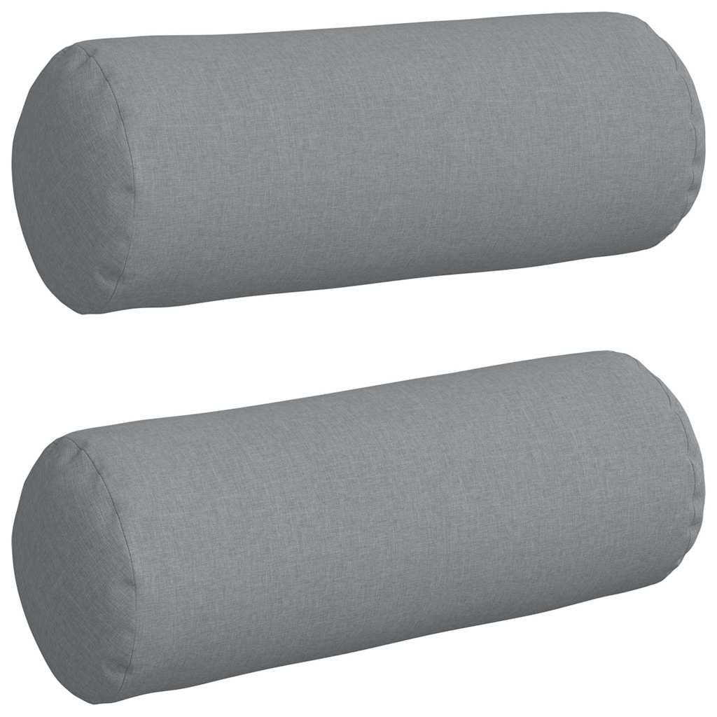 Cuscini a rullo 2 pcs Grigio chiaro Ø 25 x 70 cm Tessuto 42014311