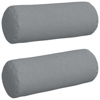 Cuscini a rullo 2 pcs Grigio chiaro Ø 25 x 70 cm Tessuto 42014311
