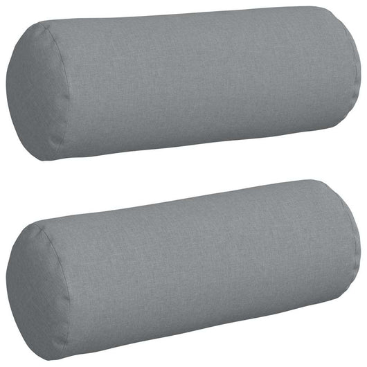 Cuscini a rullo 2 pcs Grigio chiaro Ø 25 x 70 cm Tessuto 42014311