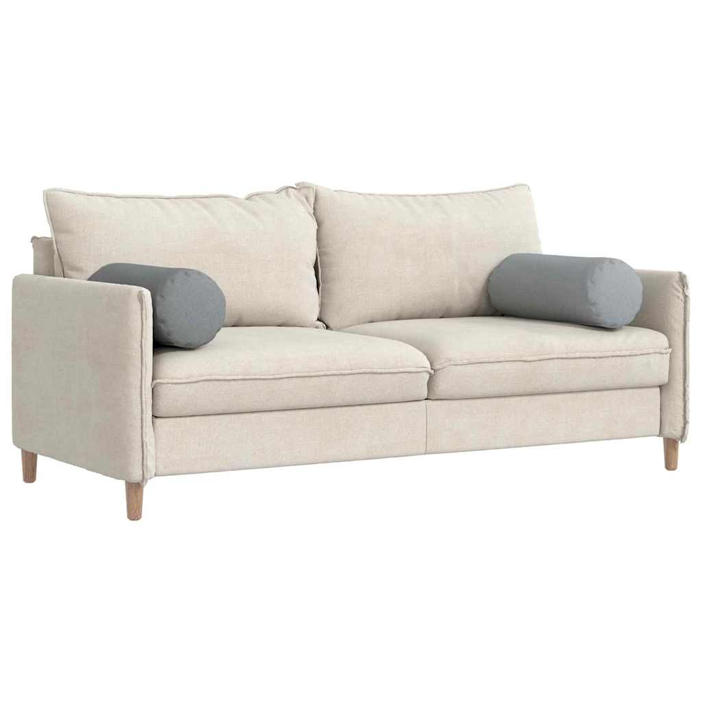 Cuscini a rullo 2 pcs Grigio chiaro Ø 25 x 70 cm Tessuto 42014311