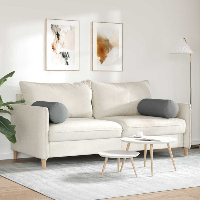 Cuscini a rullo 2 pcs Grigio scuro Ø 25 x 70 cm Tessuto 42014312