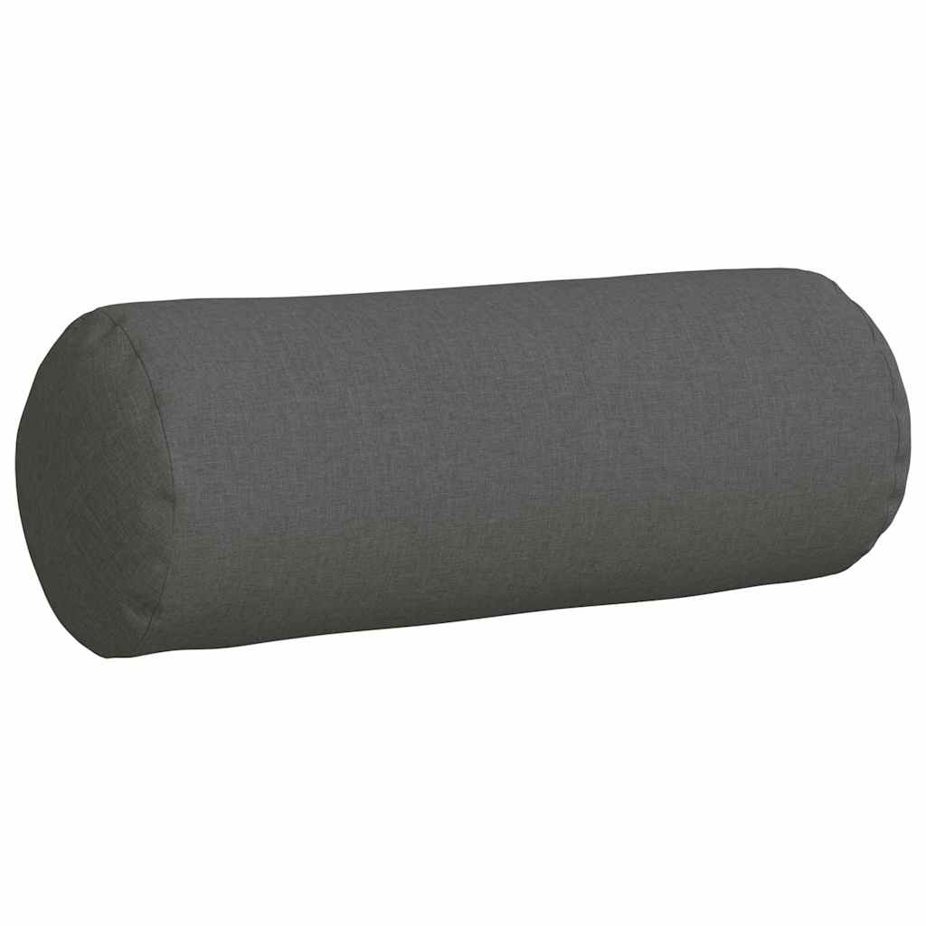 Cuscini a rullo 2 pcs Grigio scuro Ø 25 x 70 cm Tessuto 42014312