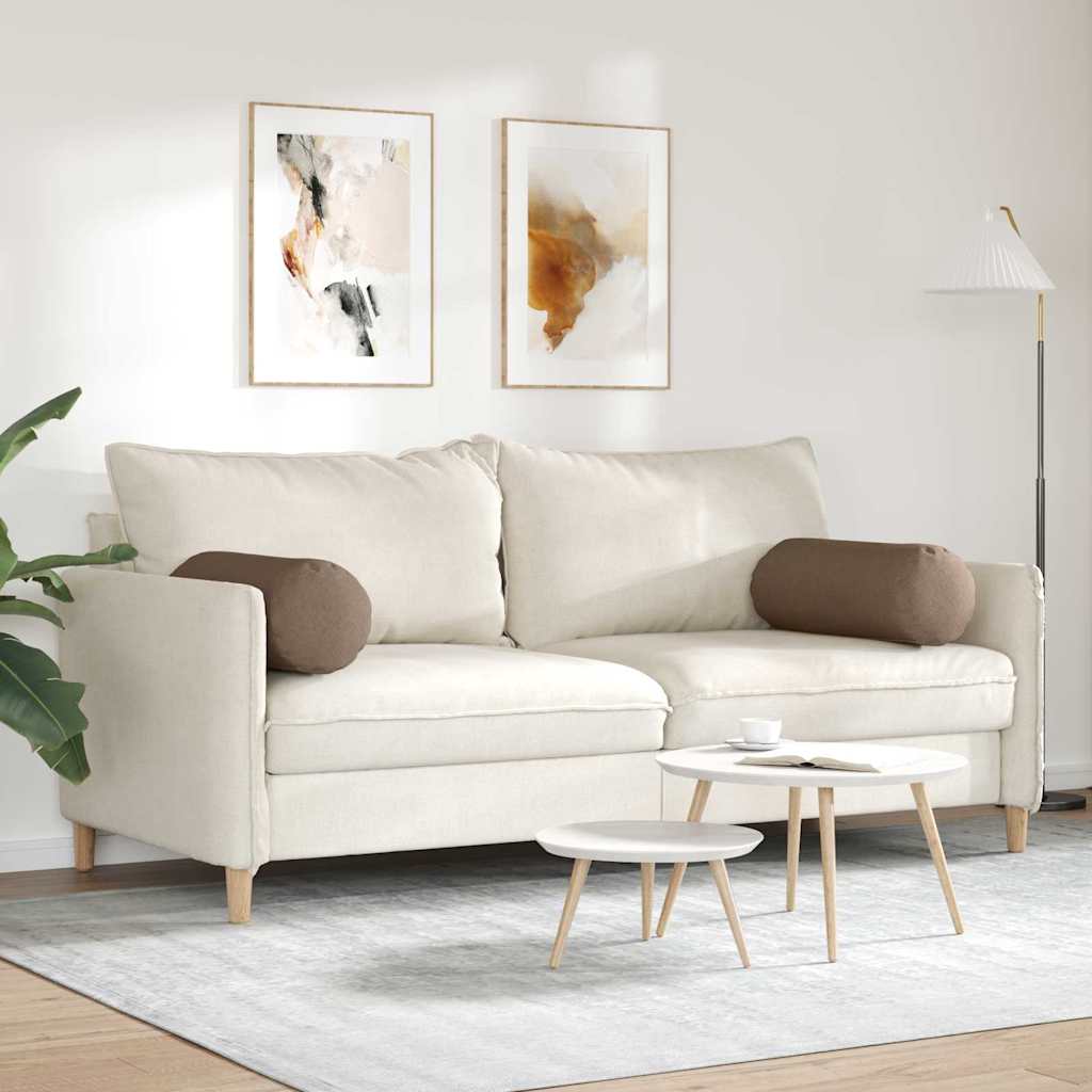 Cuscini a rullo 2 pcs Marrone Ø 25 x 70 cm Tessuto 42014315