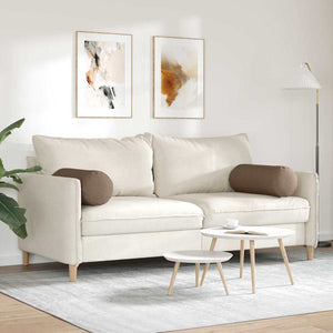 Cuscini a rullo 2 pcs Marrone Ø 25 x 70 cm Tessuto 42014315