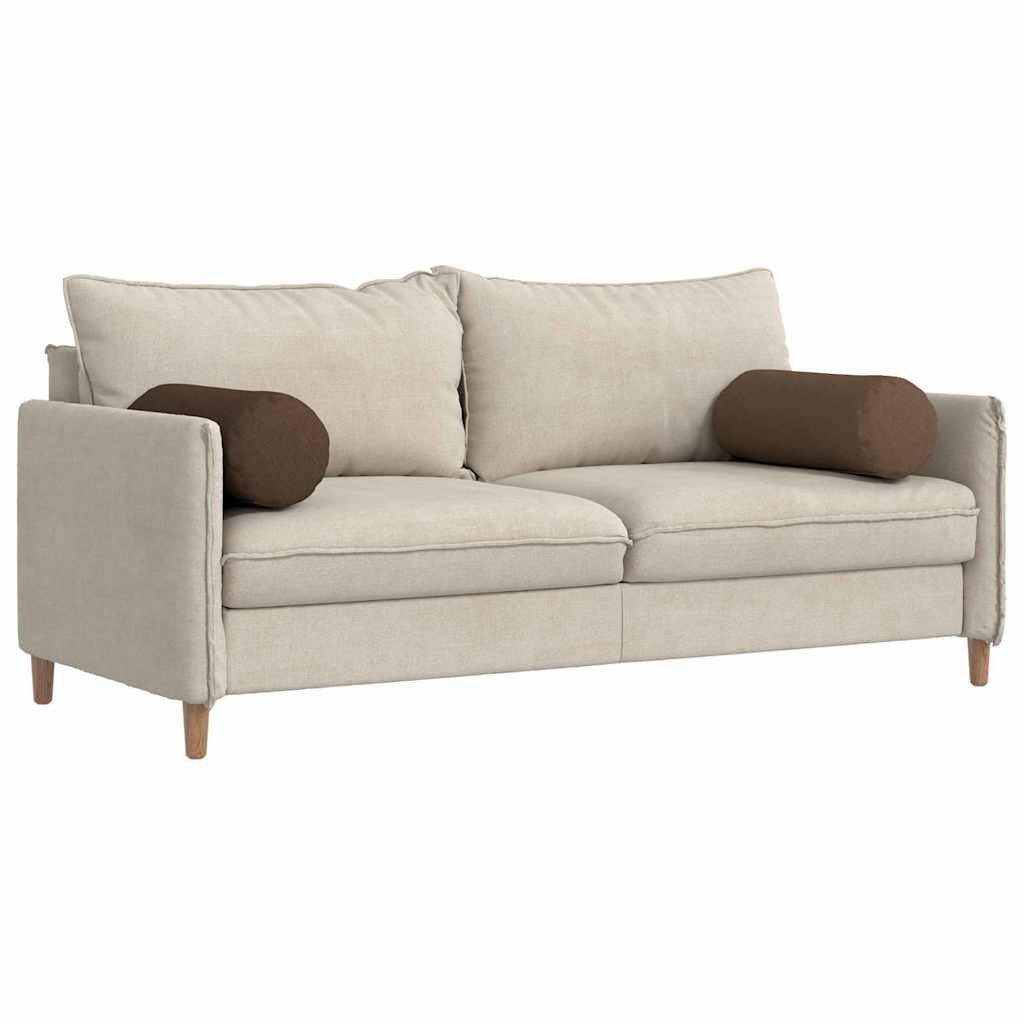 Cuscini a rullo 2 pcs Marrone Ø 25 x 70 cm Tessuto 42014315